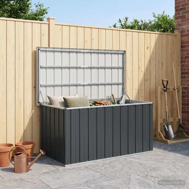 vidaXL Tuinbox 129x67x65 cm antraciet Anthraciet