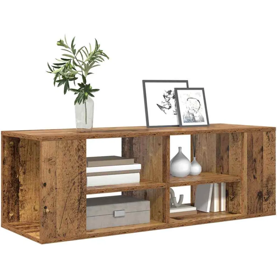 vidaXL Tv-meubelset 102 x 35 x 35 cm Oud Hout Bewerkt hout bruin, foto 3
