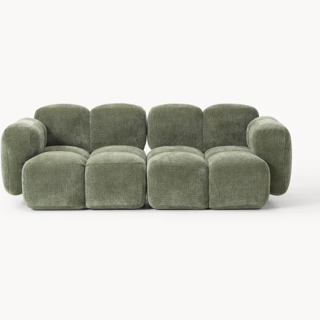 Westwing Collection Modulaire bank Tayla (3-zits) Groen