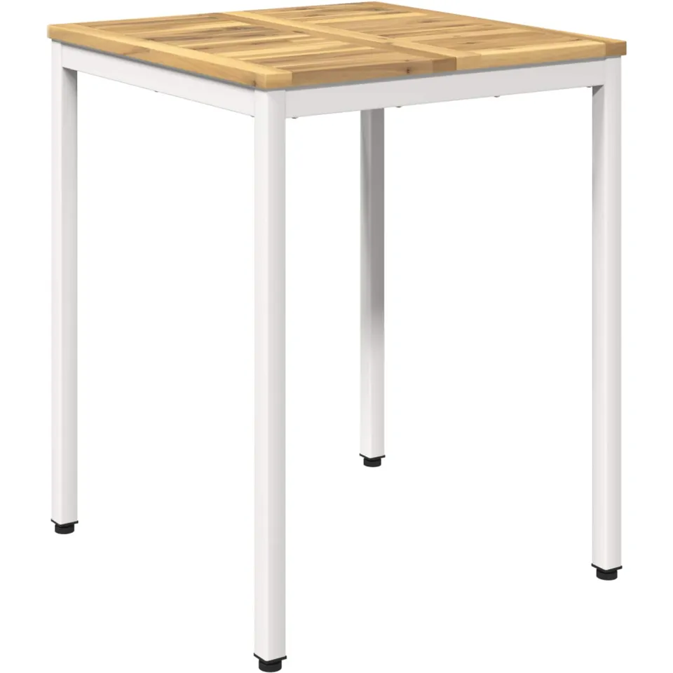 vidaXL Tuindiner tafel NAARDEN Witgewassen 60 x 60,5 x 75 cm, foto 3