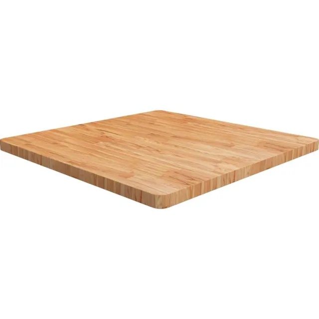 vidaXL Tafelblad vierkant 90x90x4cm massief eikenhout lichtbruin