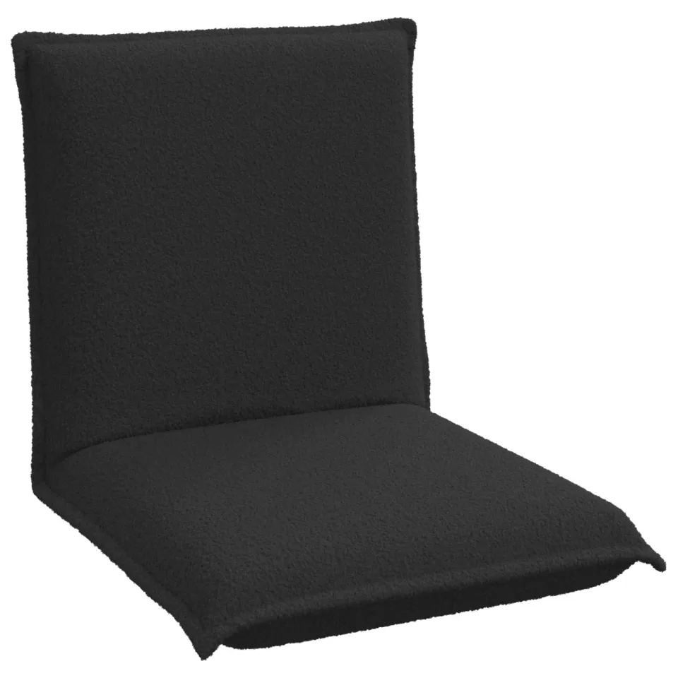 vidaXL Verstelbare vlo stoelen Zwart Schapenstof, foto 3