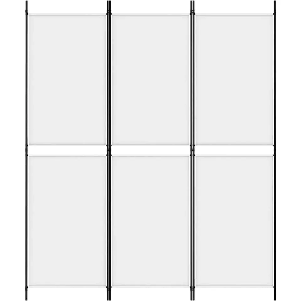 vidaXL Kamerscherm met 3 panelen 150x180 cm stof wit