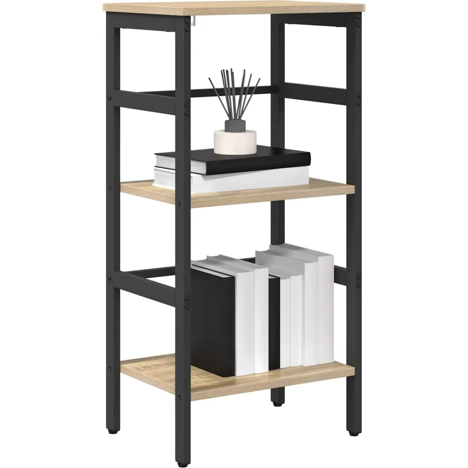 vidaXL Boekenkast 2-laags 40 x 29,5 x 81 cm Bewerkt hout Sonoma Eiken, foto 3
