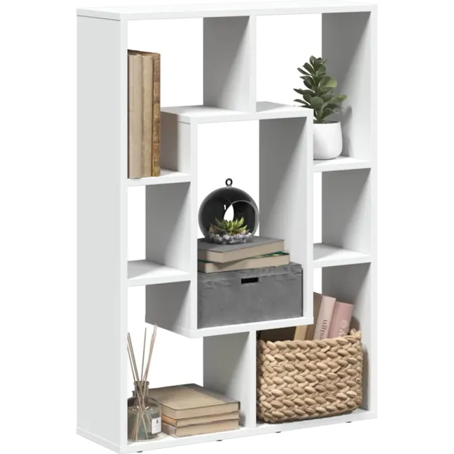 vidaXL Boekenkast Wit 63x20x90 cm Bewerkt Hout