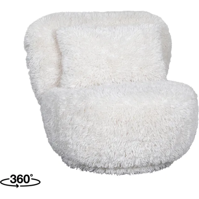 LABEL51 Doodle Fauteuil - Creme - Stof - One Size