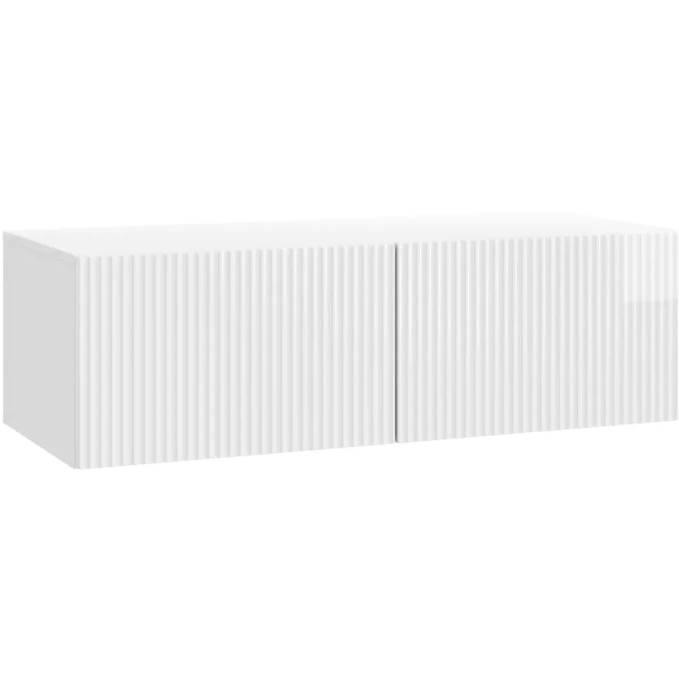 vidaXL Wandbeugel TV-kast 98 x 41 x 30 cm Hoogglans Wit Bewerkt hout, foto 3