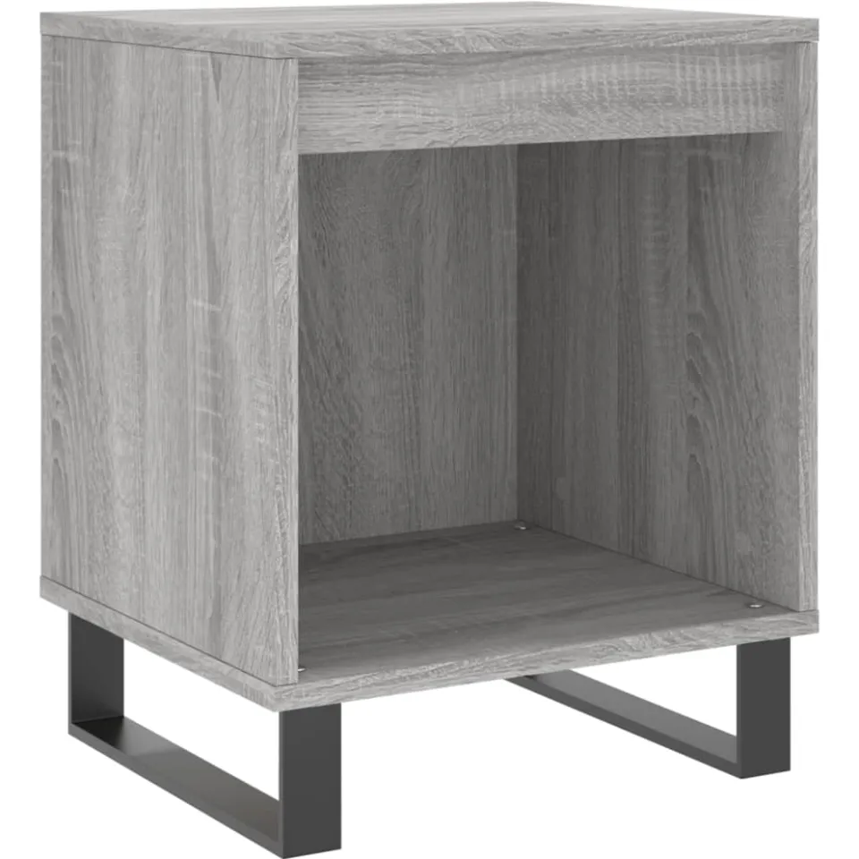 vidaXL Nachtkastjes 2 st 40x35x50 cm bewerkt hout grijs sonoma eiken