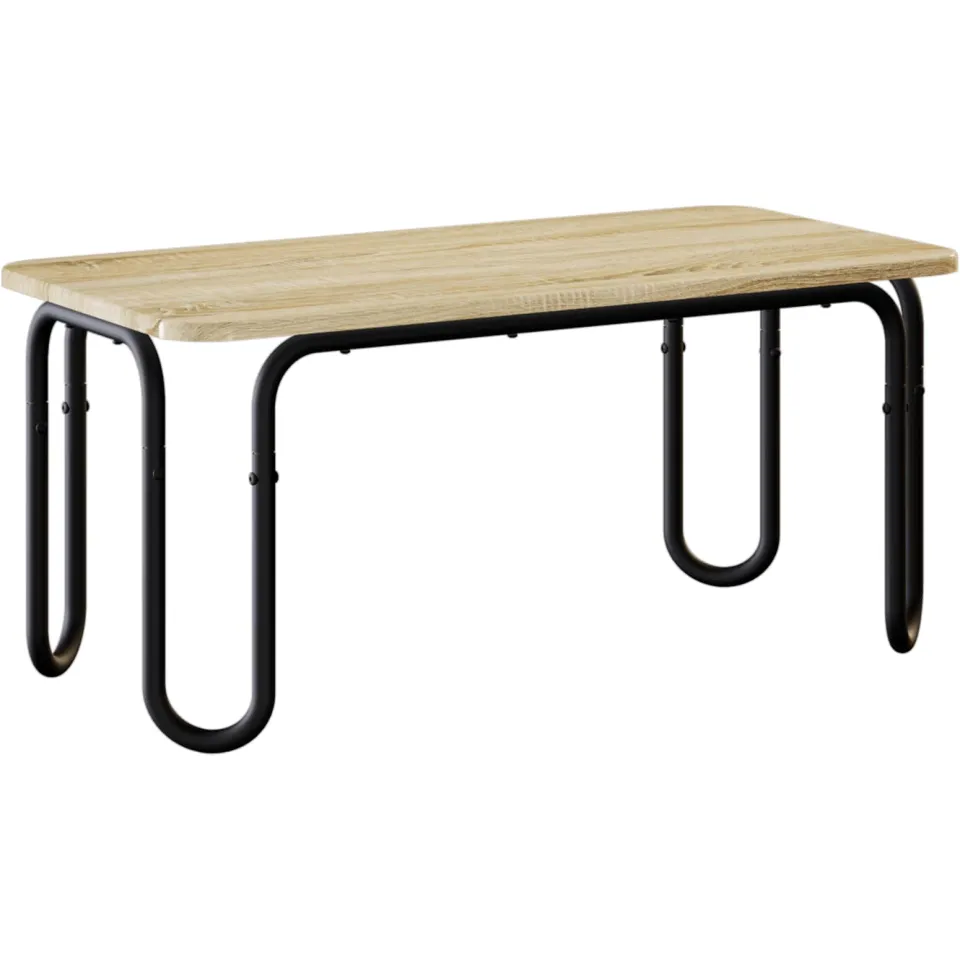 vidaXL Salontafel Sonoma Eiken 100 x 50 x 45 cm Bewerkt hout, foto 3