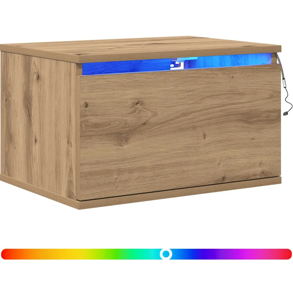 vidaXL Wandkastje Artisan Eiken 50 x 36 x 30 cm Bewerkt hout, foto 3