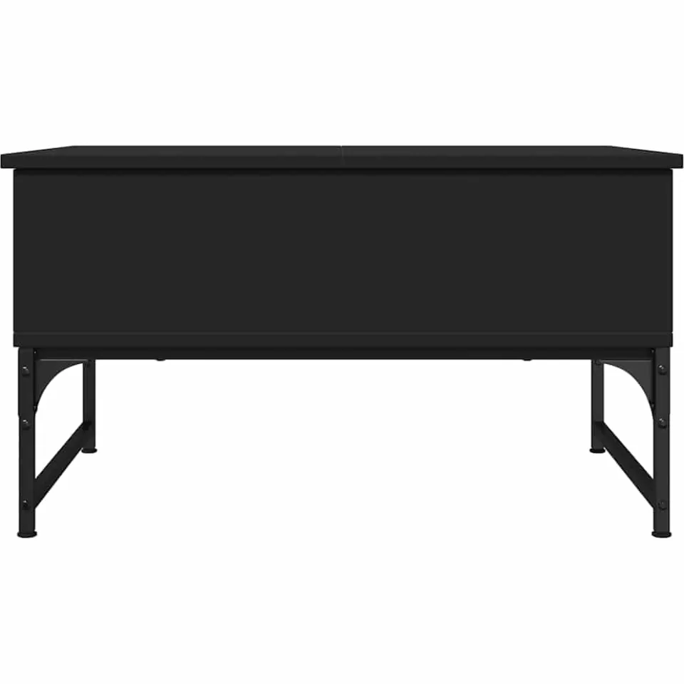 vidaXL Salontafel 70x50x40 cm bewerkt hout en metaal zwart, foto 4