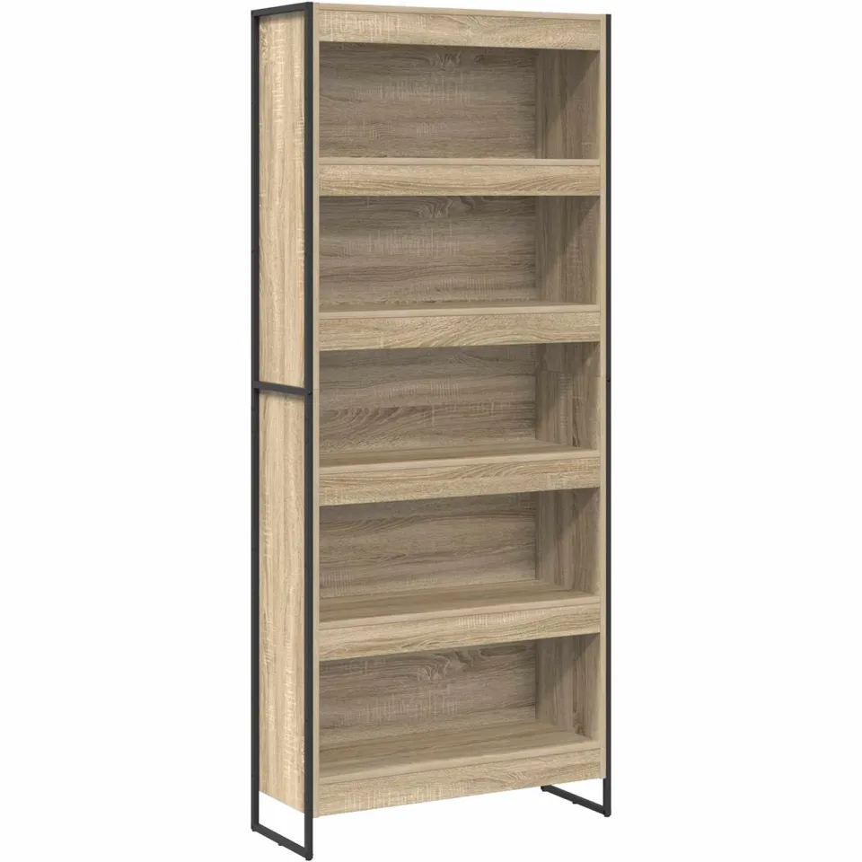 vidaXL Boekenkast 80 x 30 x 189,5 cm Bewerkt hout Sonoma bruin, foto 3