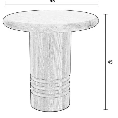 Zuiver Chunk bijzettafel naturel, foto 2