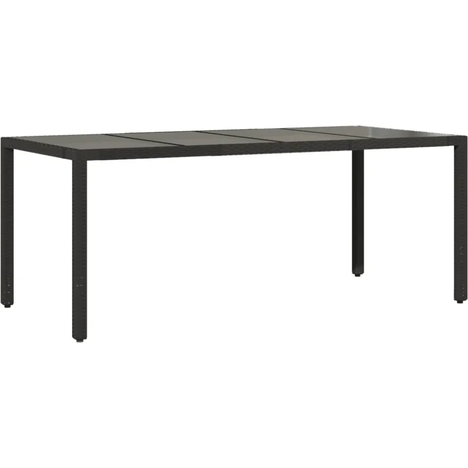 vidaXL 9-delige Tuinset poly rattan zwart, foto 4