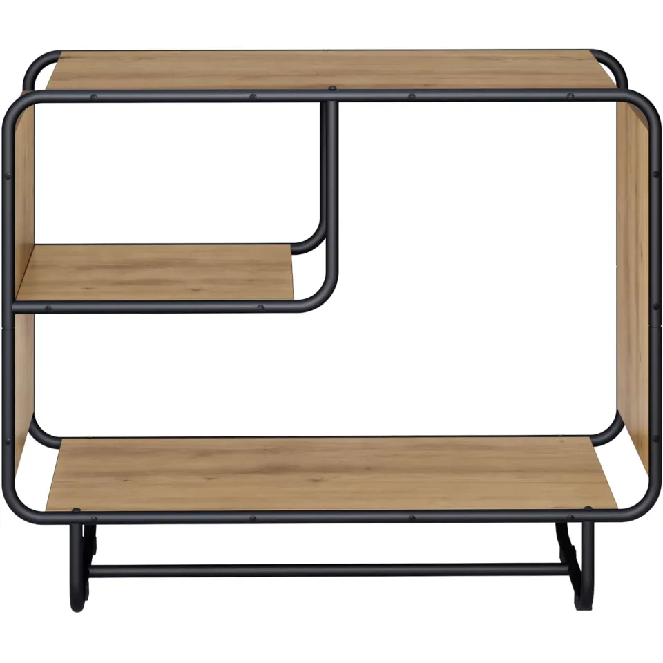 vidaXL Dressoir Artisanaal eiken 80 x 37.5 x 64.5 cm Bewerkt hout Bruin
