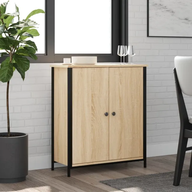 vidaXL Dressoir 70x30x80 cm bewerkt hout sonoma eikenkleurig, foto 2