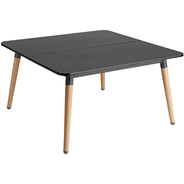 Vega Outdoor bijzettafel Gimani; 80x80x48 cm (LxBxH); Tafelblad antraciet, frame bruin; vierkant