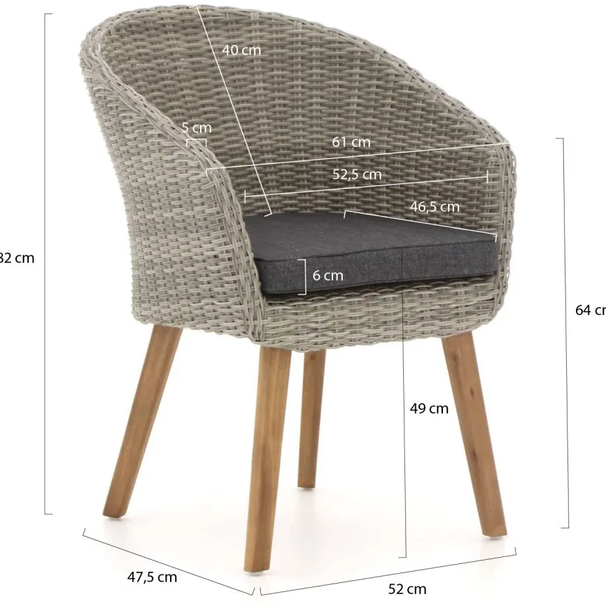 Intenso Furniture Intenso Tropea/ROUGH-X 100cm dining tuinset 3-delig, foto 3