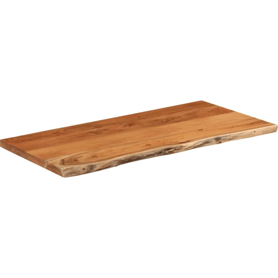 vidaXL Tafelblad rechthoekig natuurlijke rand 80x40x2,5 cm acaciahout Bruin