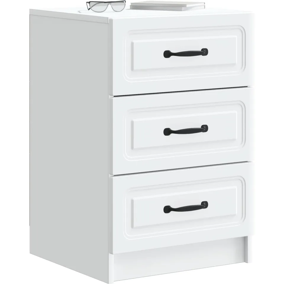 vidaXL Nachtkastje met lade Wit 43 x 41 x 63,5 cm Bewerkt hout
