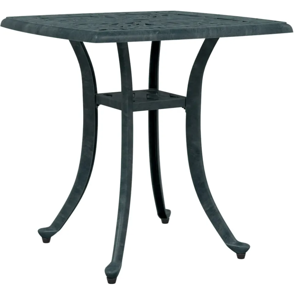 vidaXL Tuintafel 53x53x53 cm gietaluminium groen