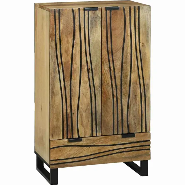 vidaXL Highboard Bruin 60 x 33 x 100 cm massief mangohout