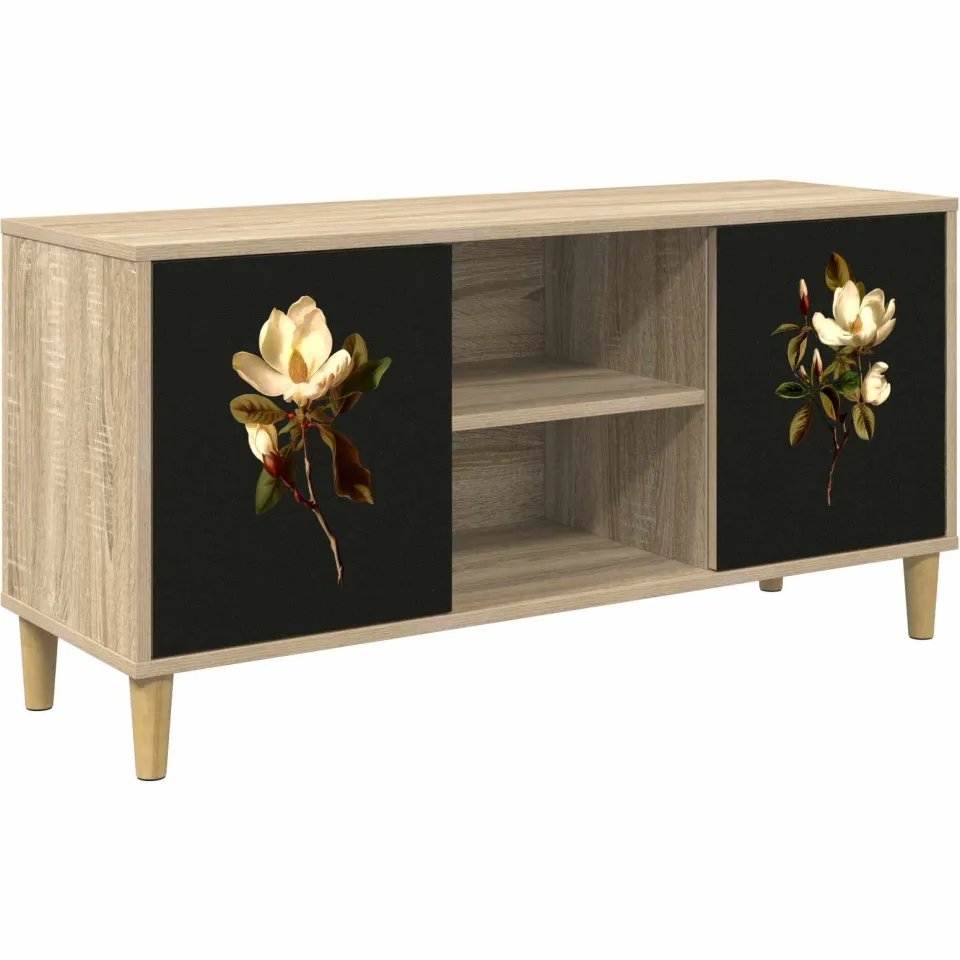 vidaXL Tv-meubel BREMEN 102 x 33 x 50 cm Sonoma Bewerkt hout bruin, foto 3