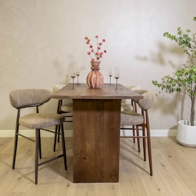DÉJA Living Bartafel Soto - Donkerbruin Hout - 160x70x90cm
