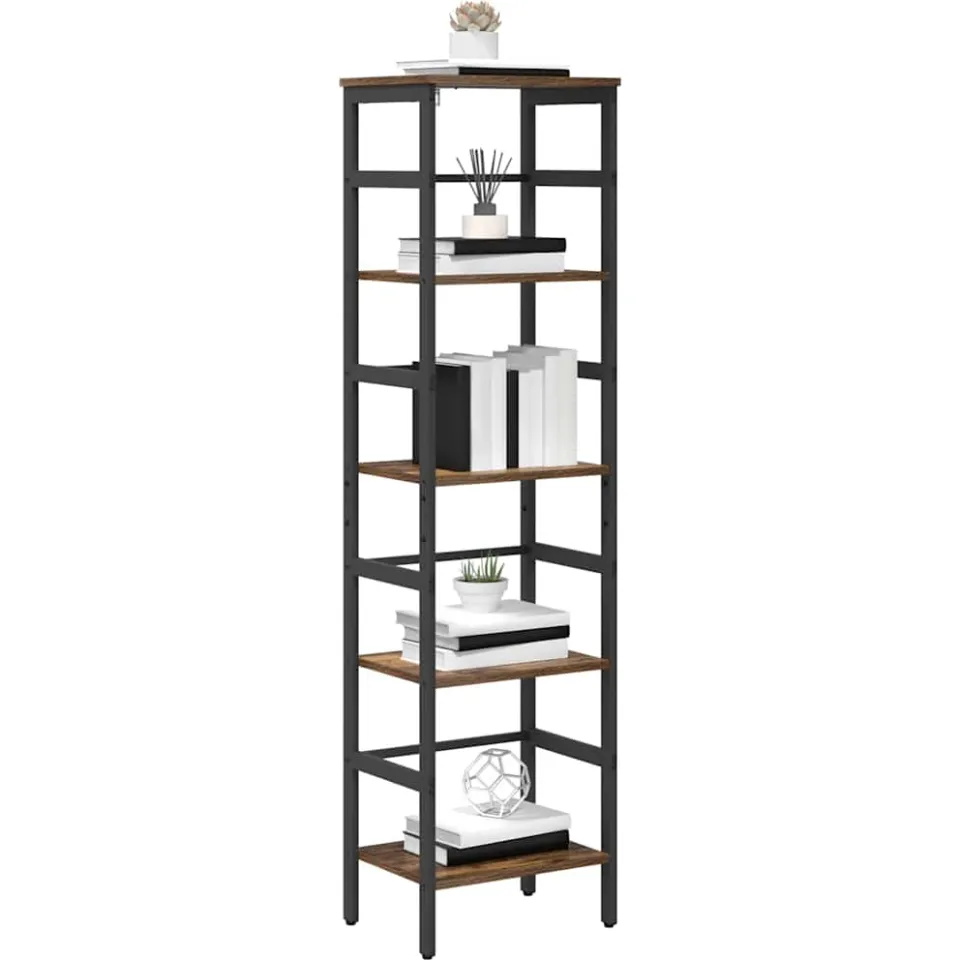 vidaXL Boekenkast 4-laags 40 x 29,5 x 149 cm Bewerkt hout Oud Hout Bruin