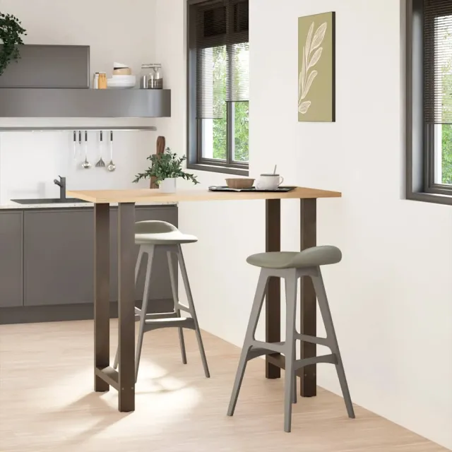 vidaXL Bartafelpoten 2 st 60x(110-111) cm staal naturel Grijs