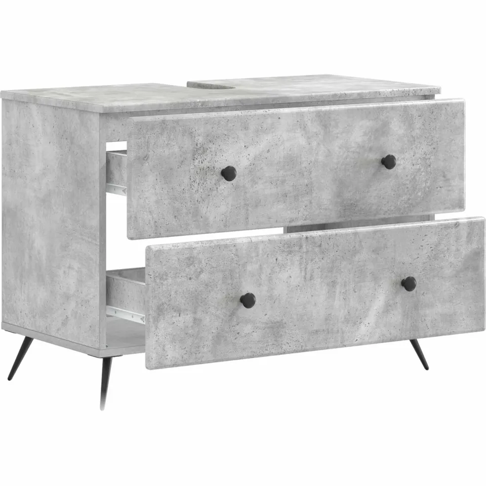 vidaXL Badkamer wastafelkast BREDA Betongrijs 82 x 41 x 59 cm