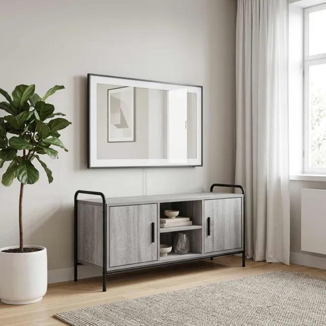 vidaXL Tv-meubel 99 x 33 x 50 cm Grijs Sonoma Bewerkt hout, foto 2