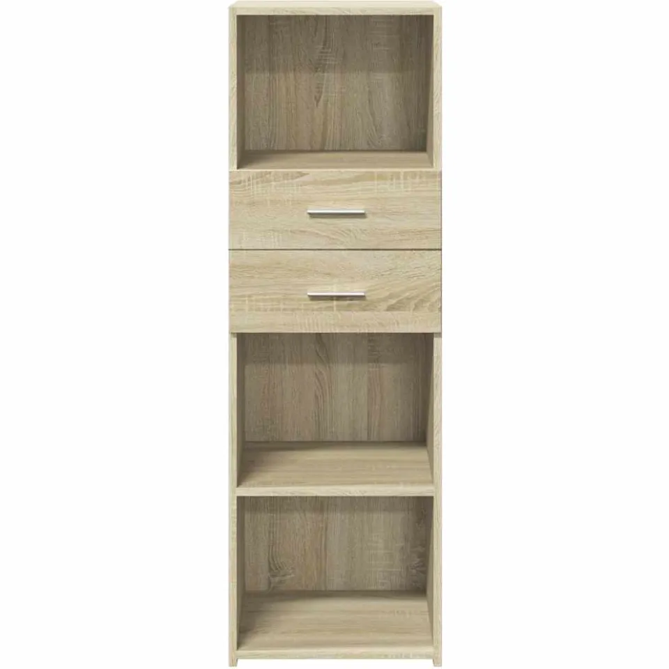 vidaXL Hoge kast 40x42,5x124 cm bewerkt hout sonoma eikenkleurig Bruin