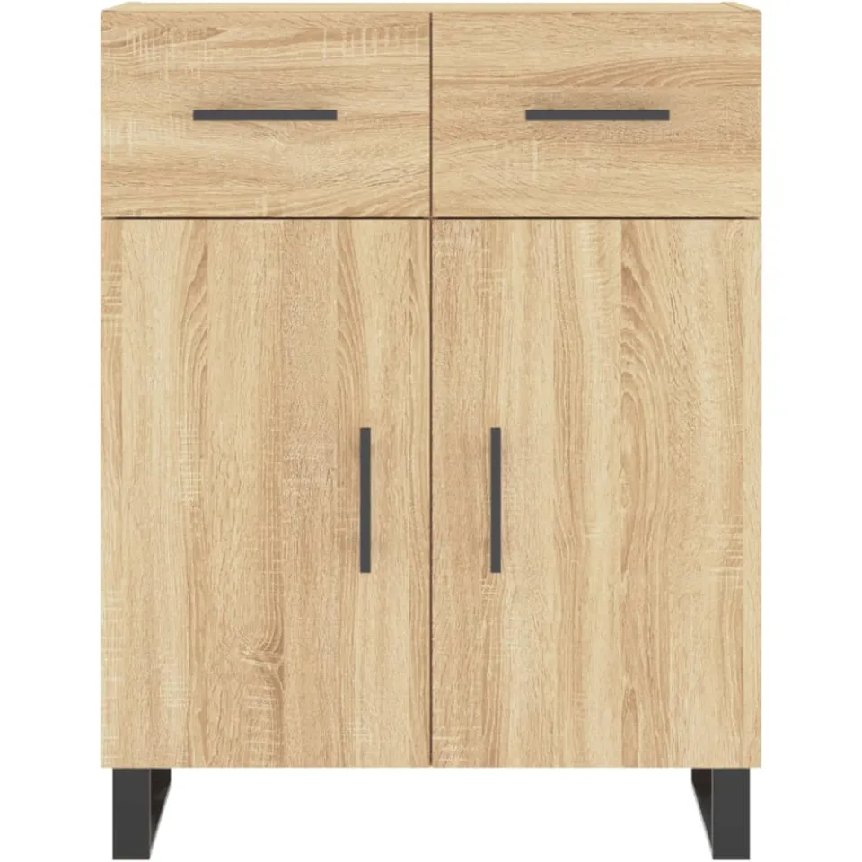 vidaXL Dressoir 69,5x34x90 cm bewerkt hout sonoma eikenkleurig, foto 4