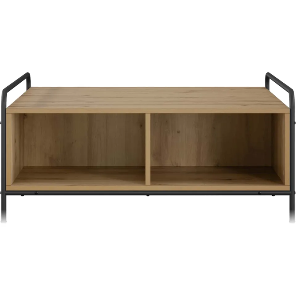 vidaXL Salontafel Artisanaal eiken 90 x 90 x 41 cm Bewerkt hout Bruin