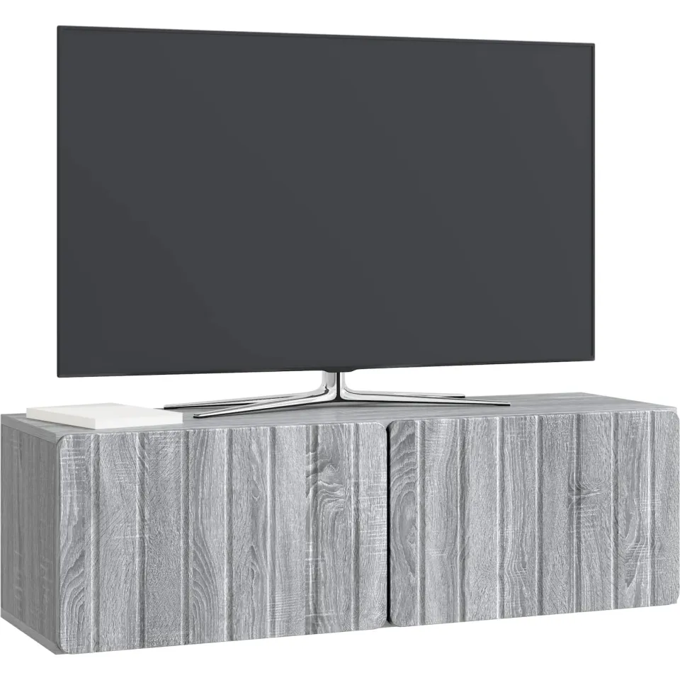 vidaXL Wandbeugel TV-kast 98 x 31 x 30 cm Grijs Sonoma Bewerkt hout, foto 3