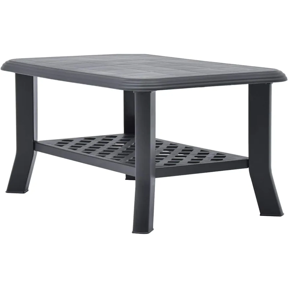 vidaXL Salontafel 90x60x46 cm kunststof antraciet, foto 2