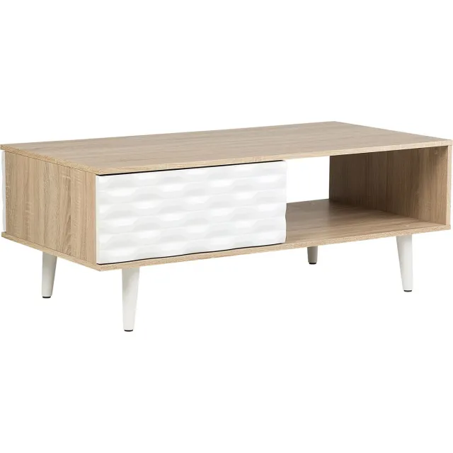 Beliani SWANSEA - Salontafel - Lichte houtkleur - Spaanplaat Bruin