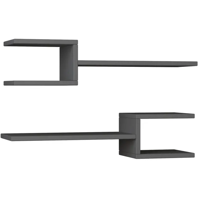 Hocus Picus Zwevende Wandplank 6 Planken - Antraciet - 20 cm