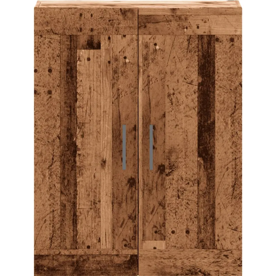 vidaXL Wandkast 69,5x34x90 cm bewerkt hout oud houtkleurig Bruin