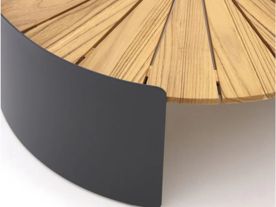 Bellagio tuinmeubelen Bellagio Porcari lounge tuintafel ø90cm (h:35cm) bruin, foto 4
