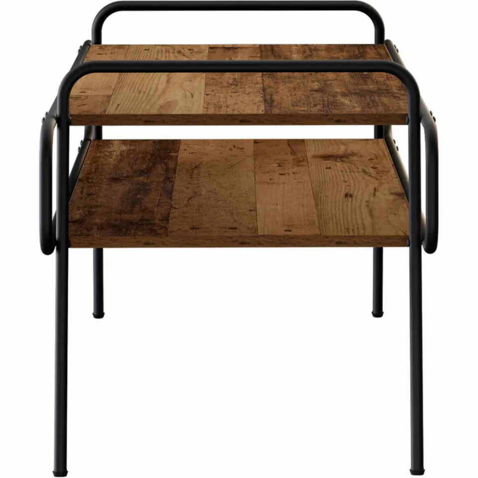 vidaXL Salontafel Oud hout 100 x 50 x 51 cm Bewerkt hout bruin, foto 4