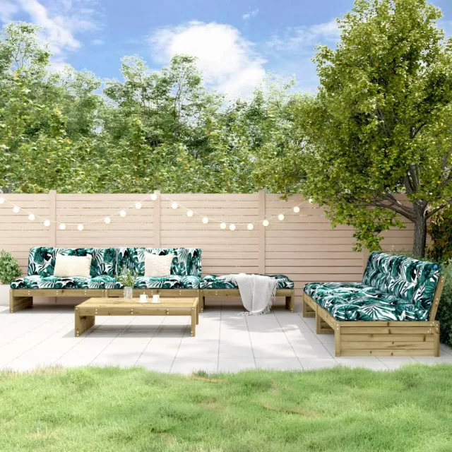 vidaXL 6-delige Loungeset met kussens geïmpregneerd grenenhout bruin, foto 2