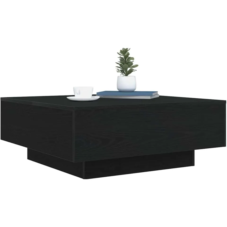 vidaXL Zwart eiken 80 x 80 x 31 cm Bewerkt hout