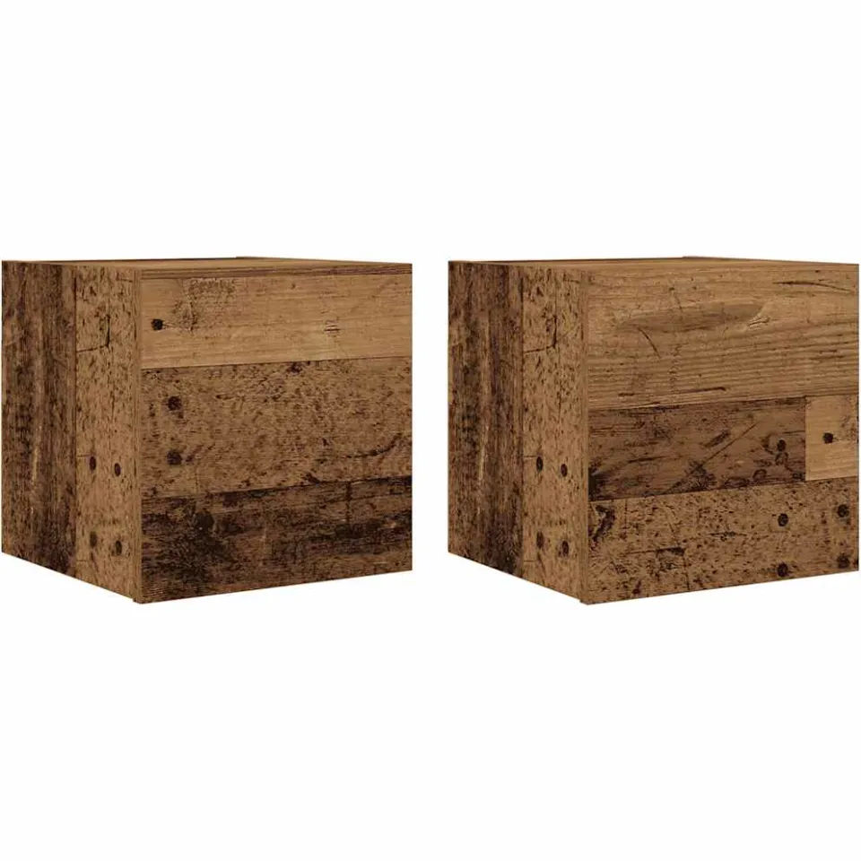 vidaXL Tv-wandmeubelen 2 st 30,5x30x30 cm oud houtkleurig bruin, foto 3