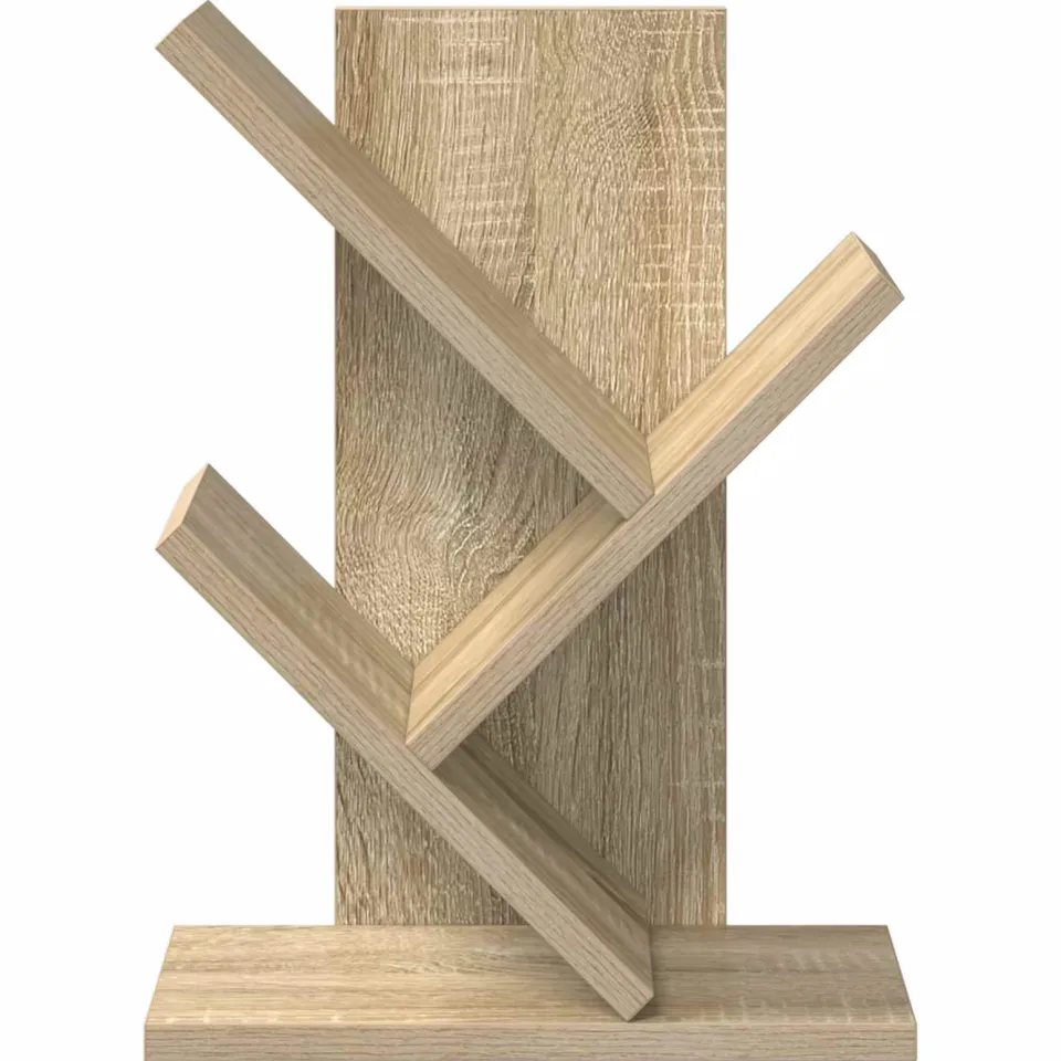 vidaXL Boomvormige boekenplank met 3 planken 30 x 18 x 40 cm bruin, foto 4