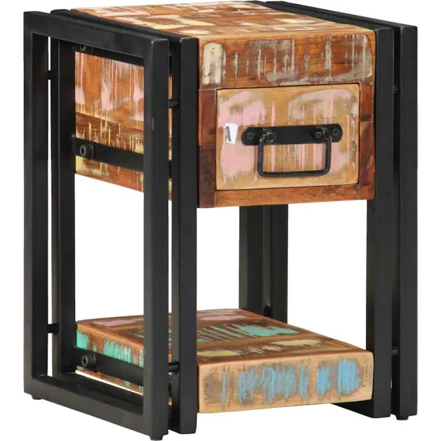 vidaXL Nachtkastje 2 st Multikleur 30 x 30 x 40 cm Bruin