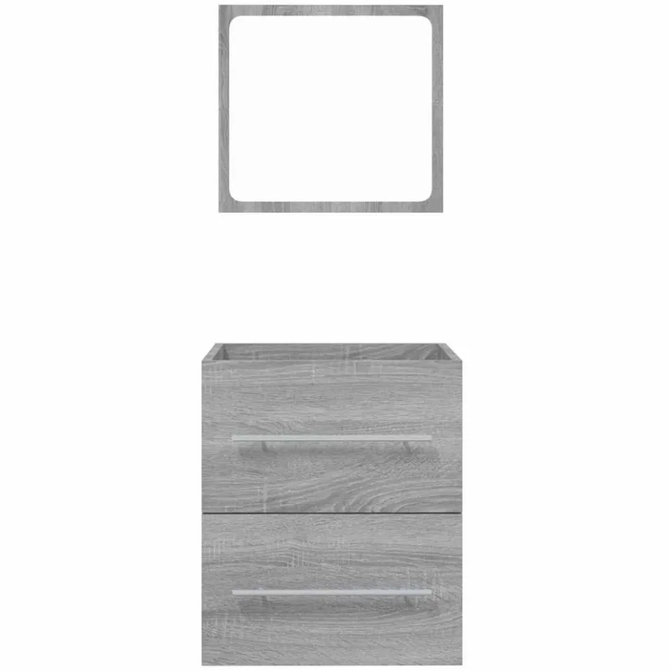 vidaXL Badkamerkast met spiegel 41x38,5x48 grijs sonoma eikenkleurig, foto 3