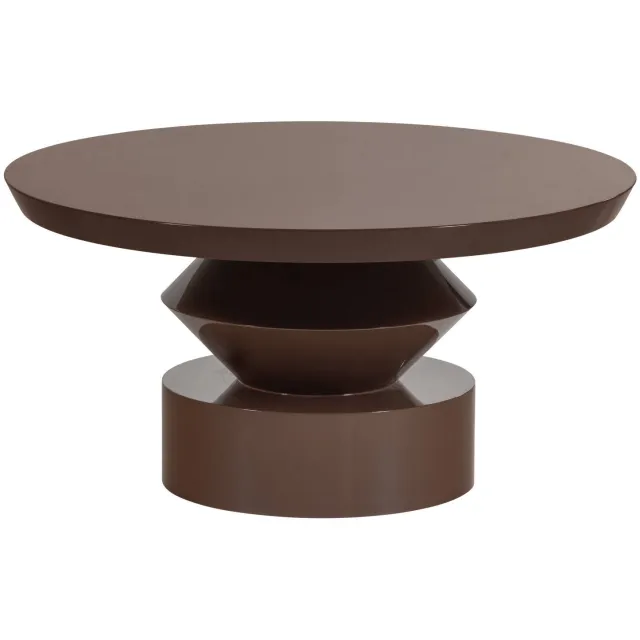 WOOOD Auren Salontafel - Hout - Hoogglans Bruin - 42x80x80 brown