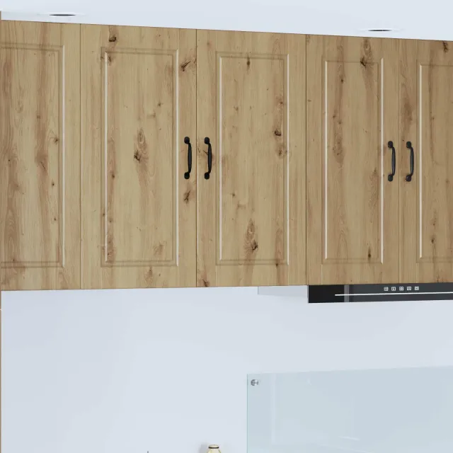 vidaXL Wandkast PORTO Artisanaal eiken 80 x 31 x 80 cm Bewerkt hout Bruin